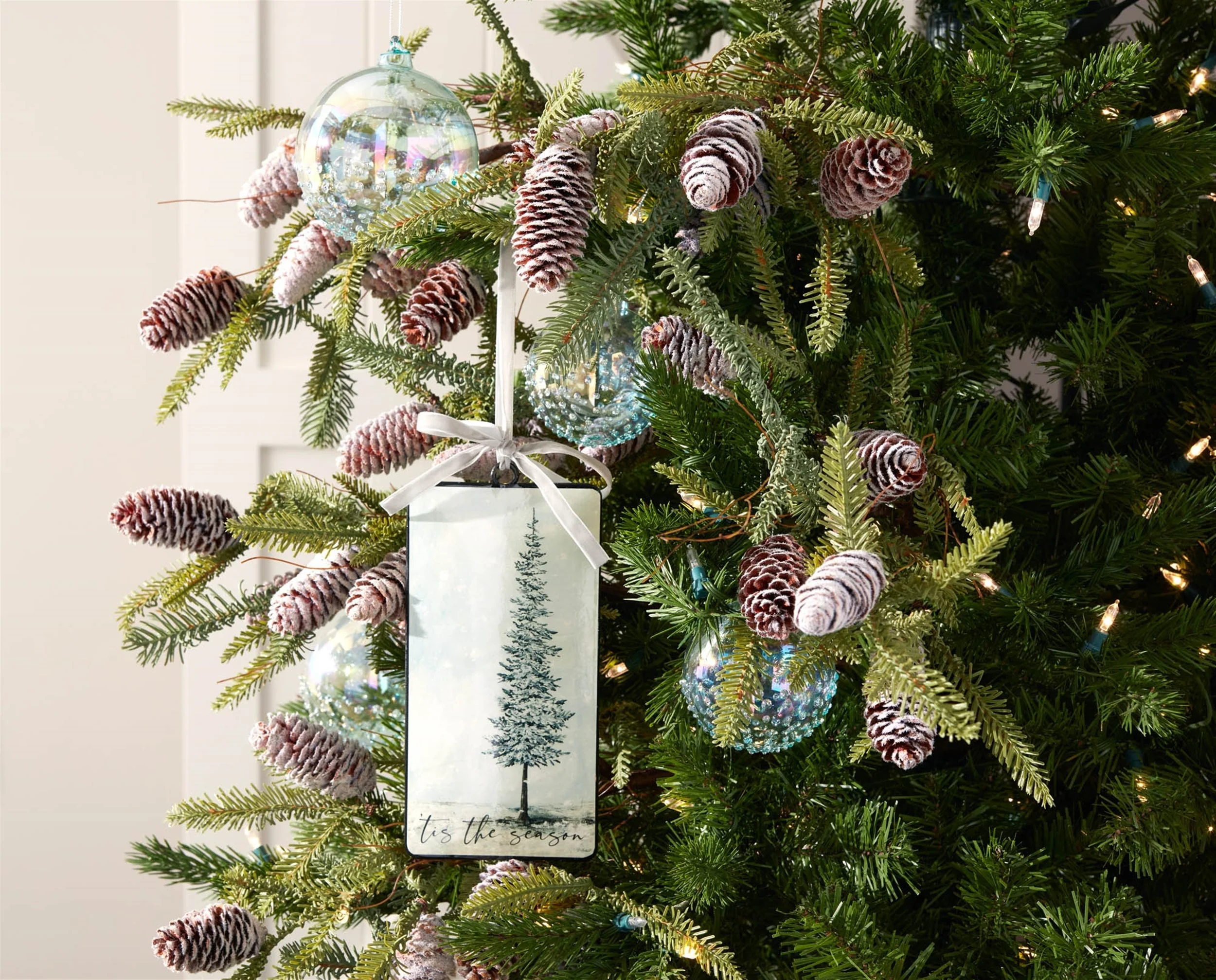 Tis the Season Pine Tree Ornament (Set of 12) - Image 4