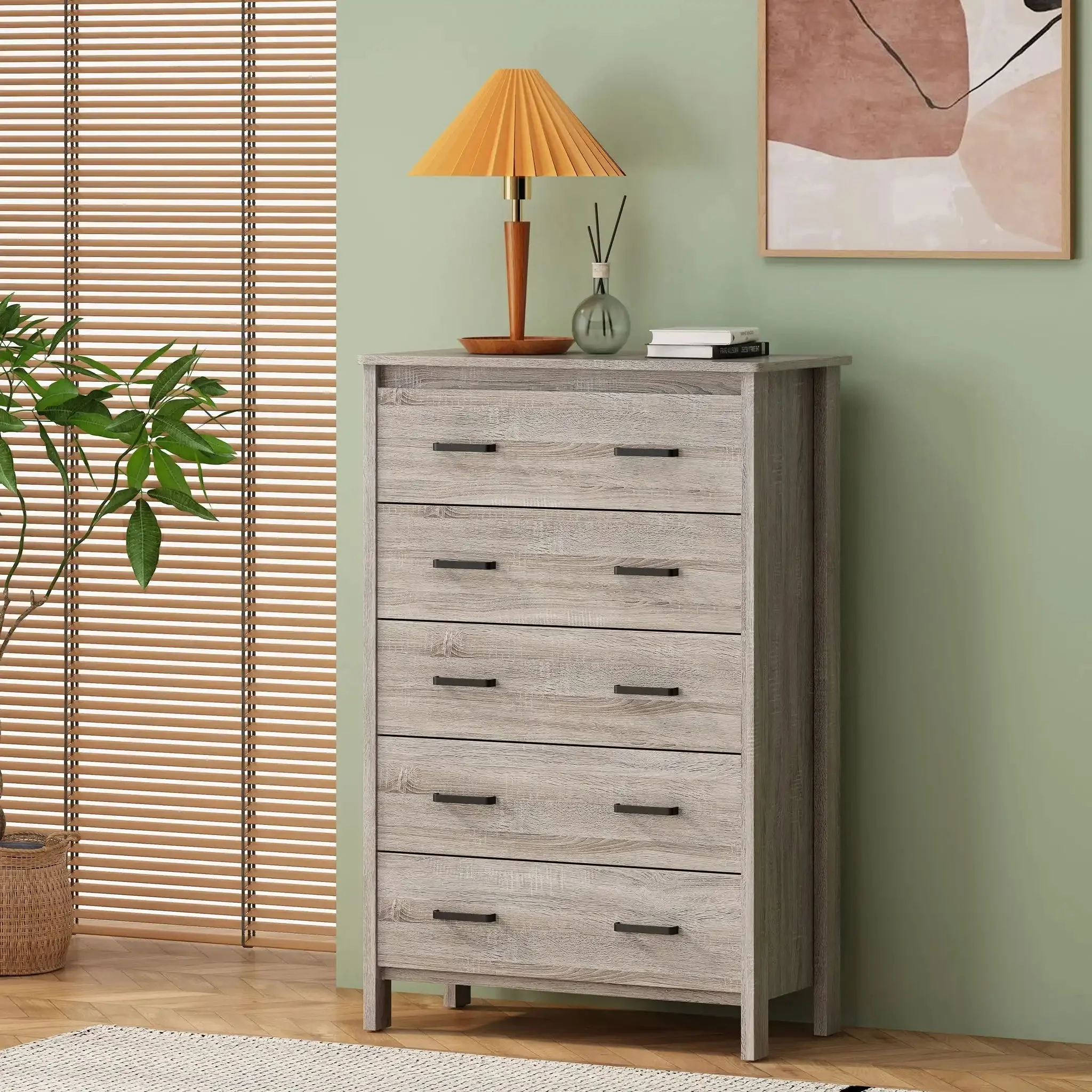 Titeca - Contemporary 5 Drawer Dresser - Image 2
