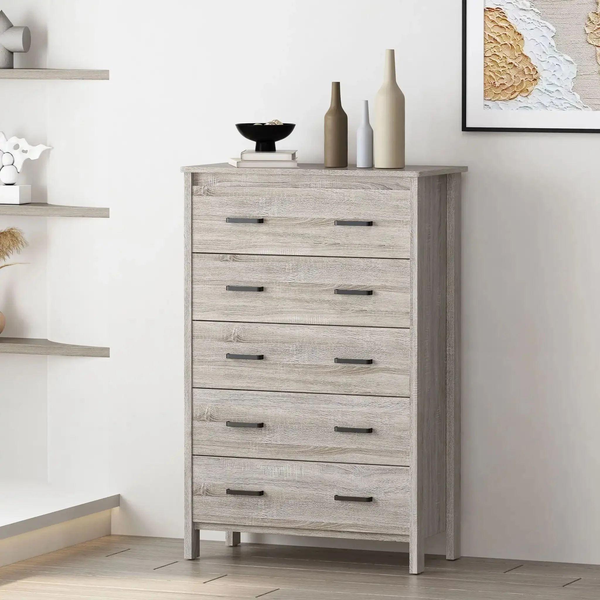 Titeca - Contemporary 5 Drawer Dresser - Image 4