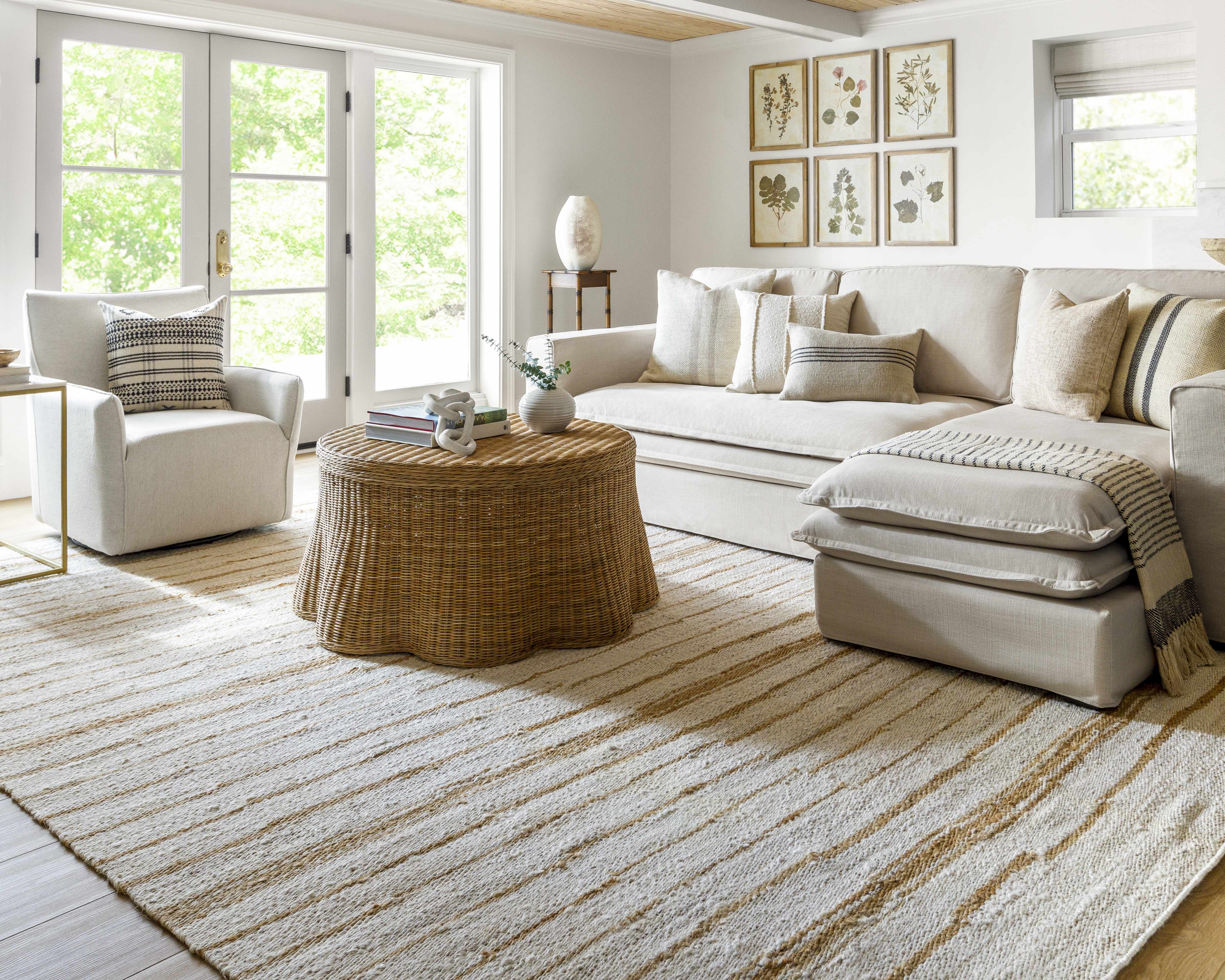 Tivon Broken-Striped Jute Rug - Image 2