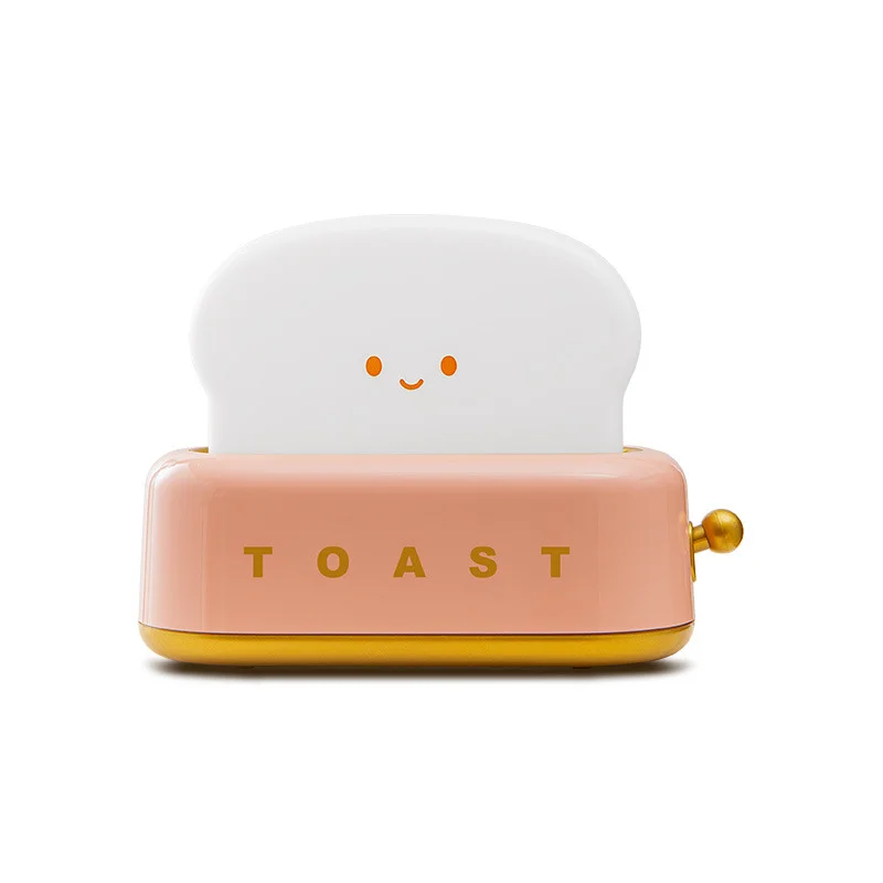 Toast Night Light LED Bedside Desk Lamp USB Rechargeable Cute Bedroom Gift - Image 5