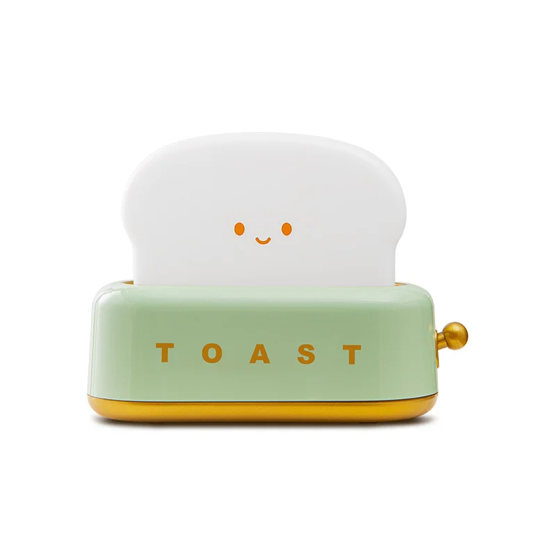 Toast Night Light LED Bedside Desk Lamp USB Rechargeable Cute Bedroom Gift - Image 6