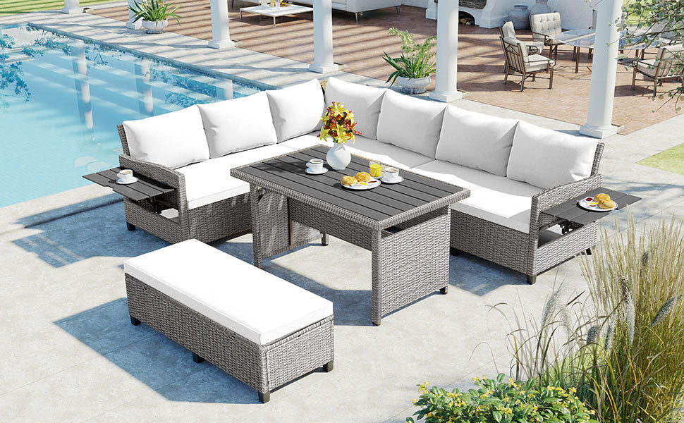 Tomax 5-Piece Outdoor Patio Rattan Sofa Set - Image 28