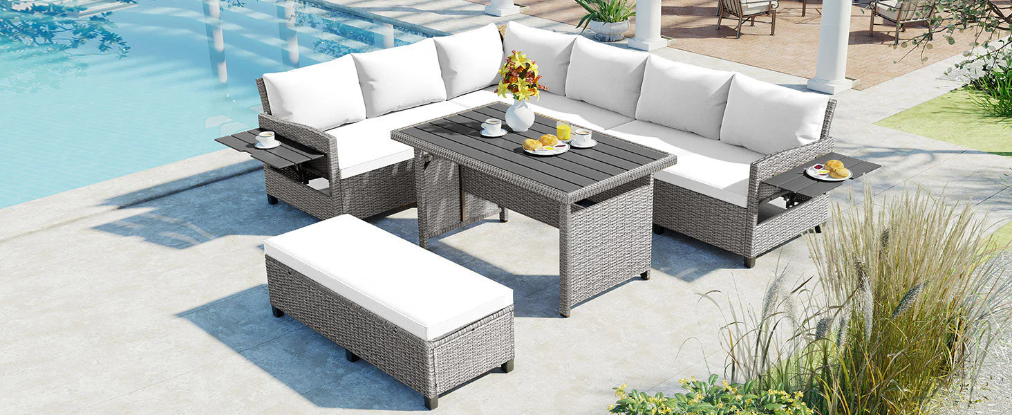 Tomax 5-Piece Outdoor Patio Rattan Sofa Set - Image 29
