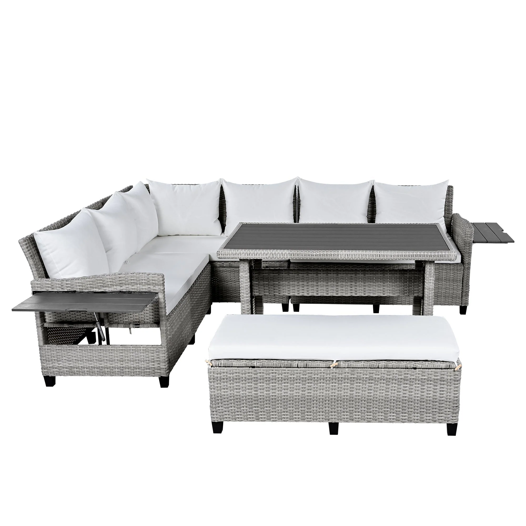 Tomax 5-Piece Outdoor Patio Rattan Sofa Set - Image 8