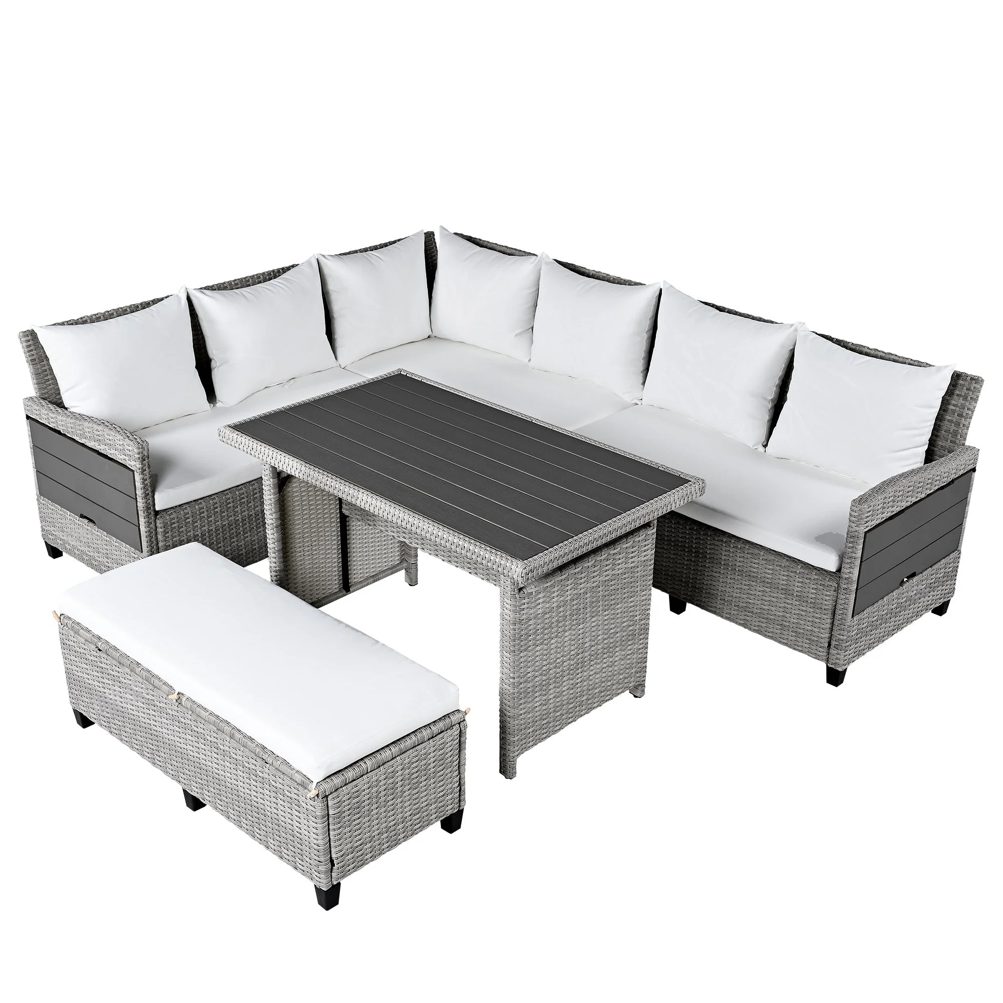 Tomax 5-Piece Outdoor Patio Rattan Sofa Set - Image 9