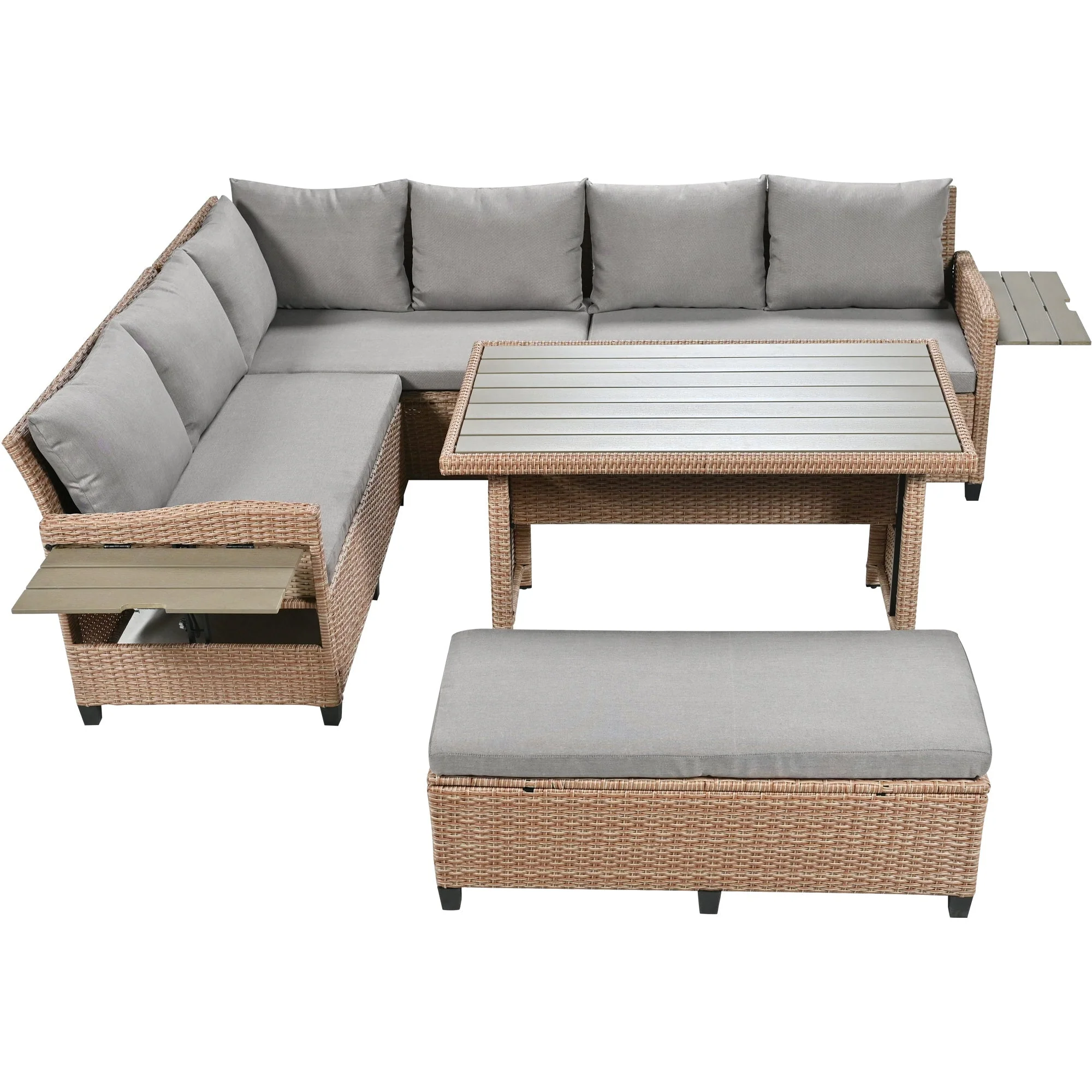 TOMAX 5-Piece Outdoor Patio Rattan Sofa Set