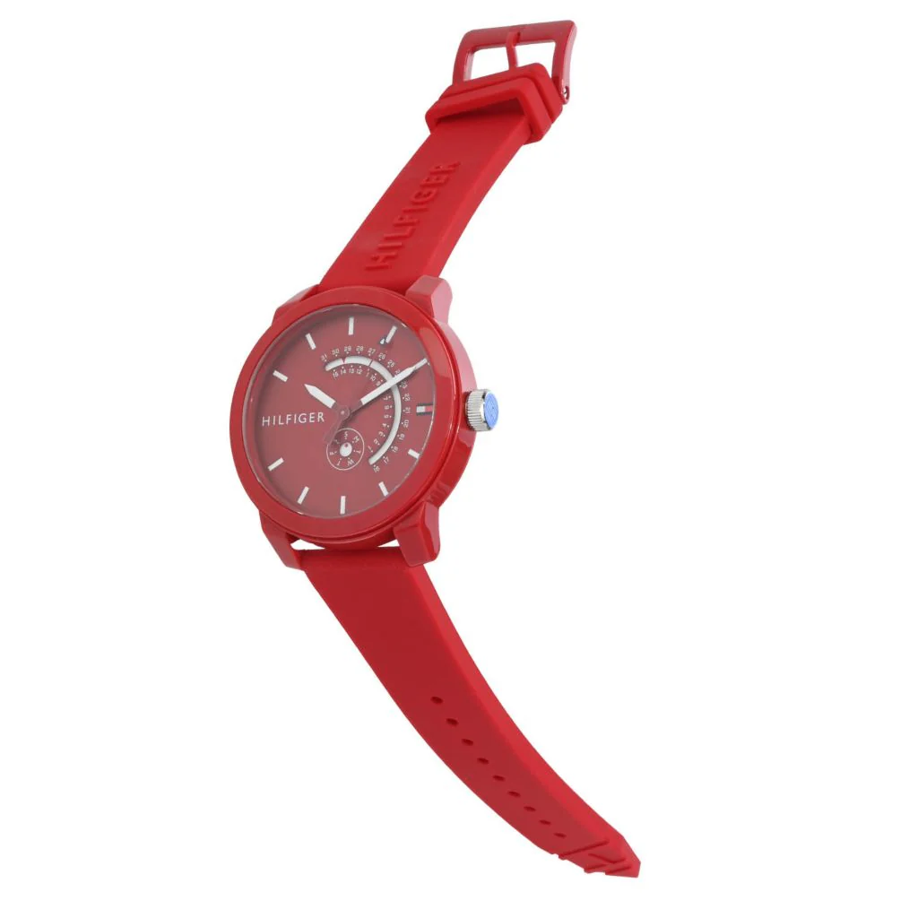 Tommy Hilfiger 44mm Quartz Day & Date Silicone Strap Watch - Image 2