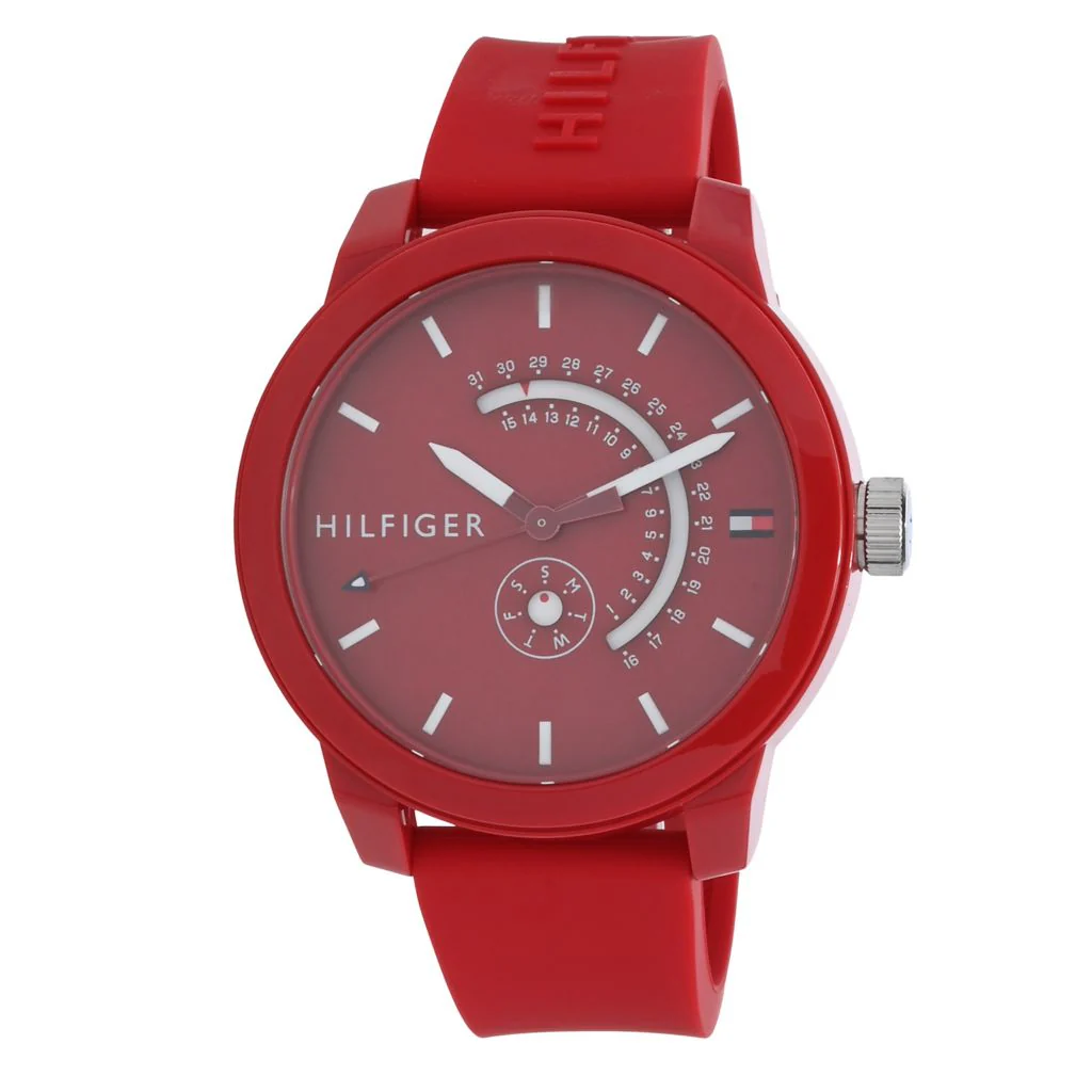 Tommy Hilfiger 44mm Quartz Day & Date Silicone Strap Watch - Image 3