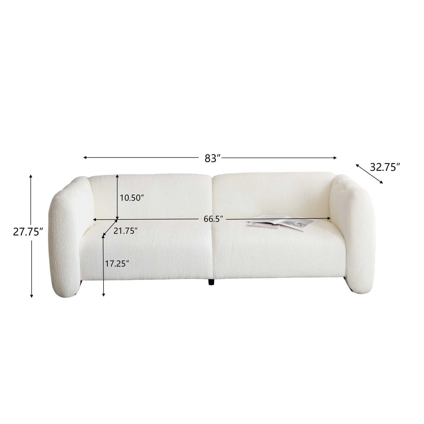 Tonson 3 Seater Sofa, Wave Design - Image 11