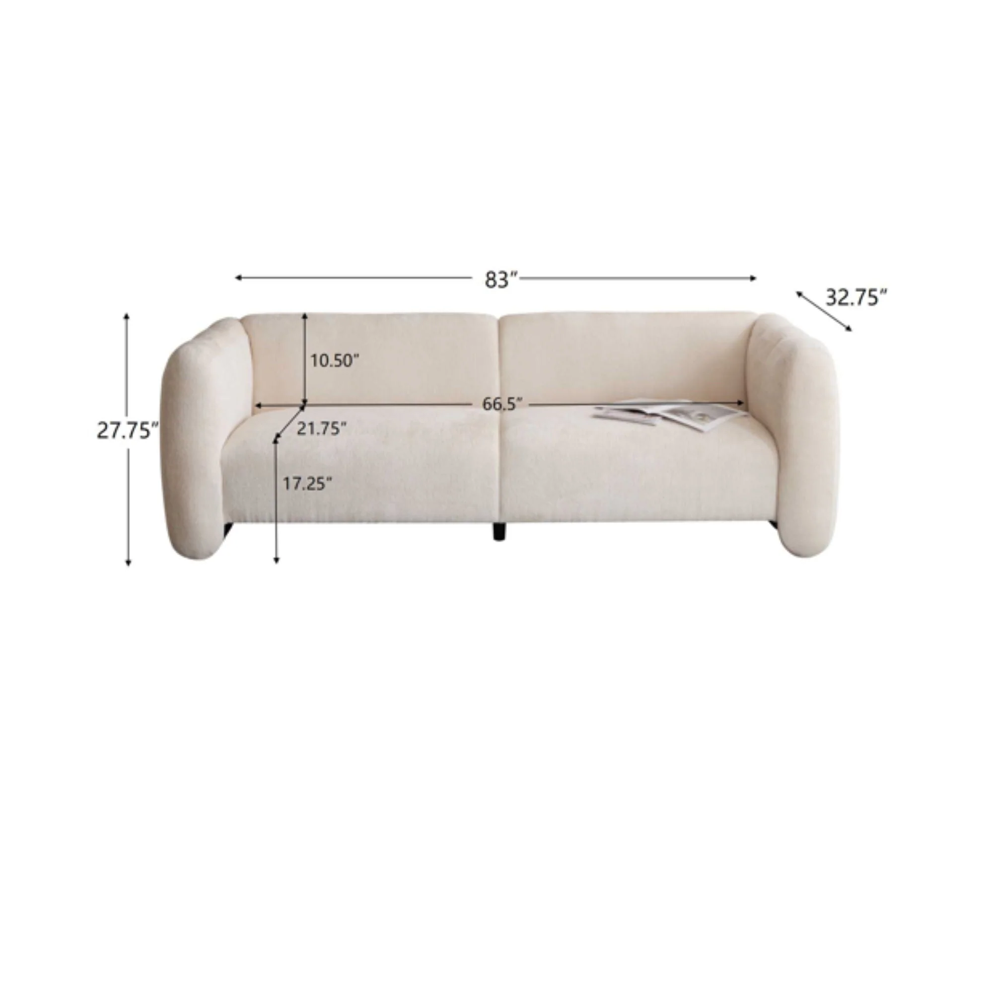 Tonson 3 Seater Sofa, Wave Design - Image 7
