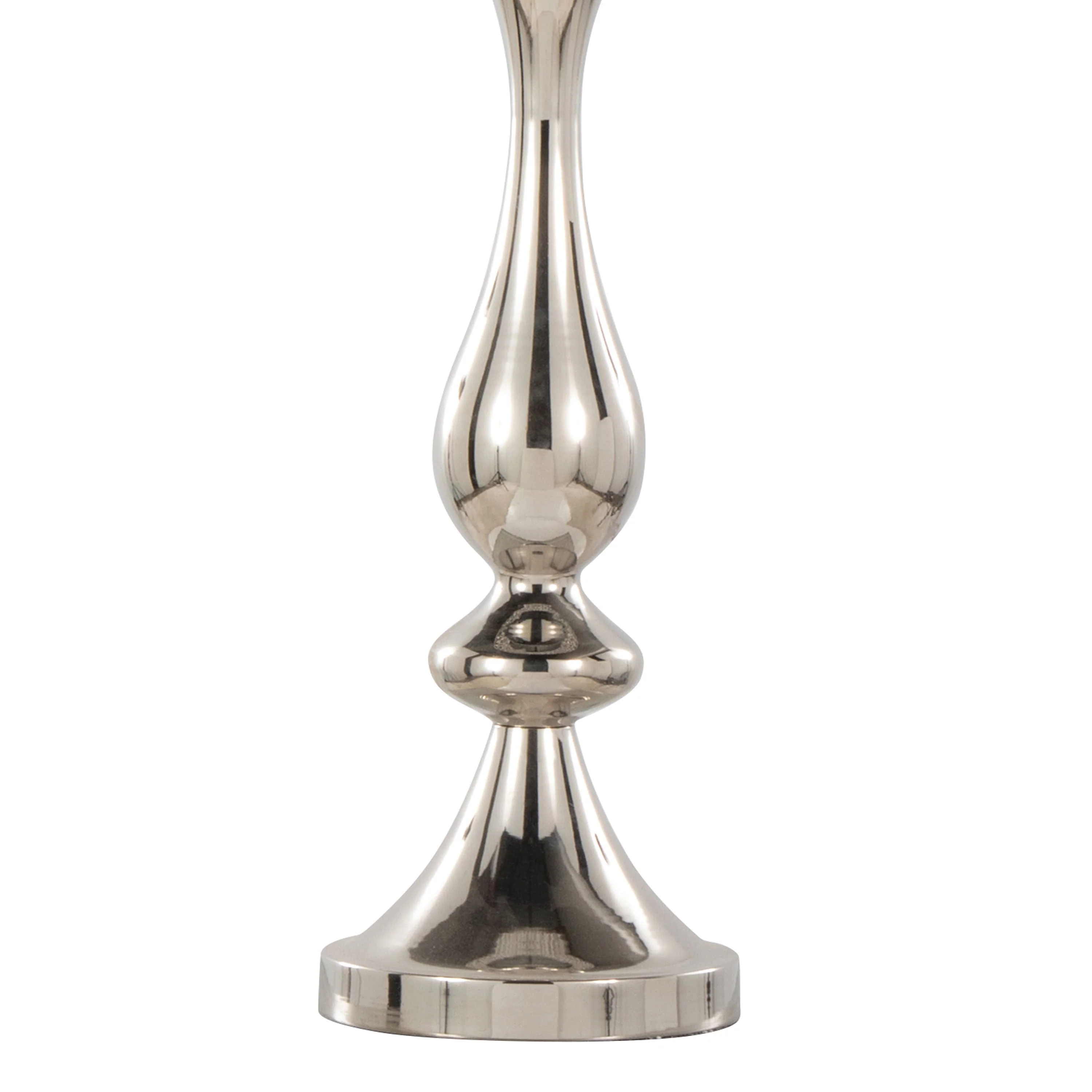 Topaz 27' Contemporary Metal Table Lamp in Polished Nickel with Clear K9 Crystal - Image 4