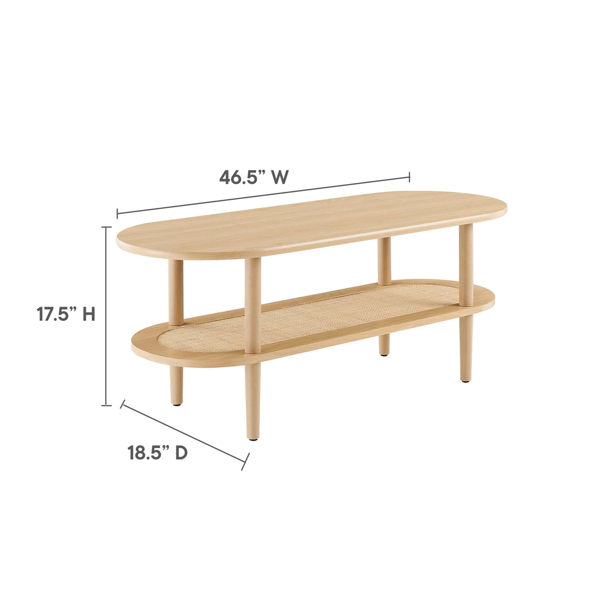 Torus Oval Coffee Table by Modway - Image 12