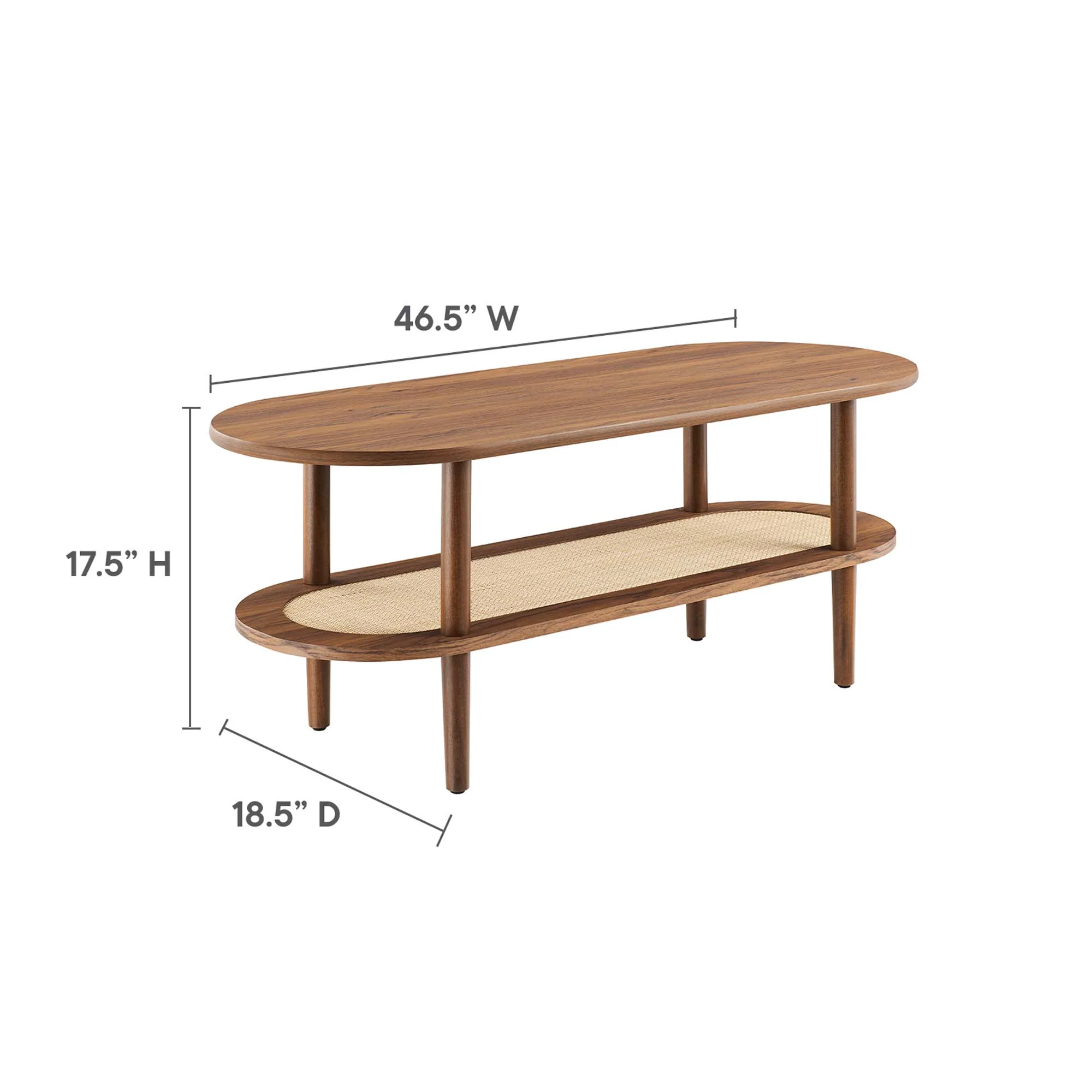 Torus Oval Coffee Table by Modway - Image 3
