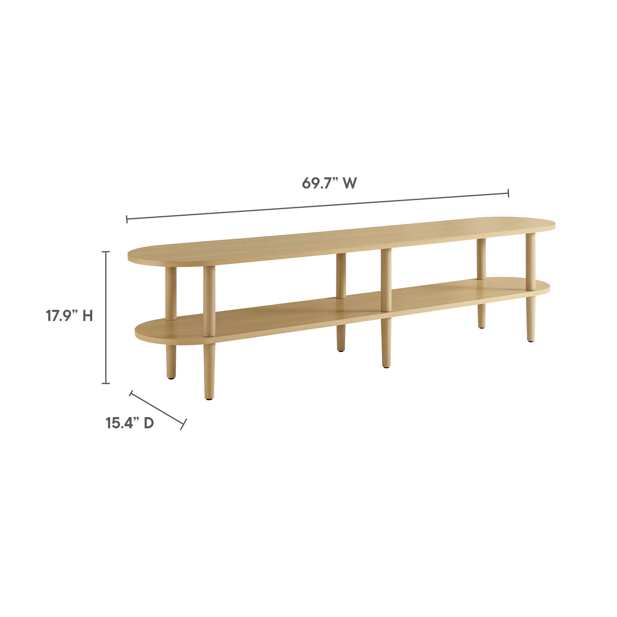 Torus Oval Wood TV Stand by Modway - Image 13