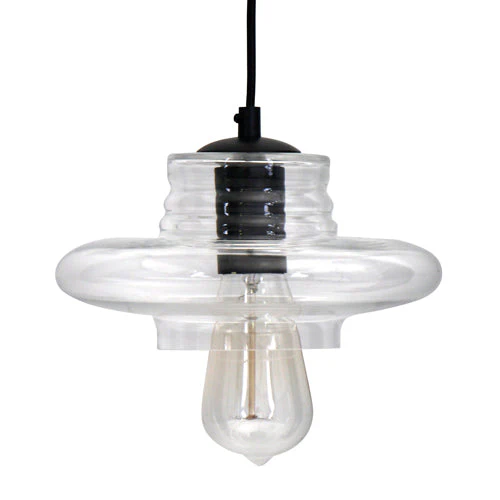 Torus Saucer Industrial Pendant with Clear Glass by LumiSource - Image 3