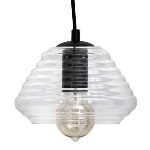Torus Triangle Industrial Pendant with Clear Glass by LumiSource - Image 3