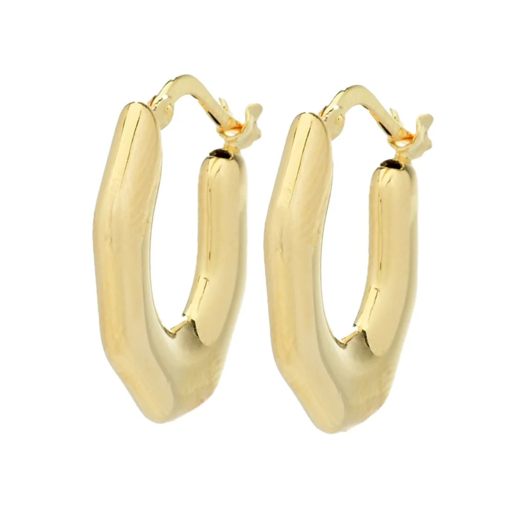 Toscana Italiana 18K Gold Electroform Choice of Size Hoop Earrings - Image 2