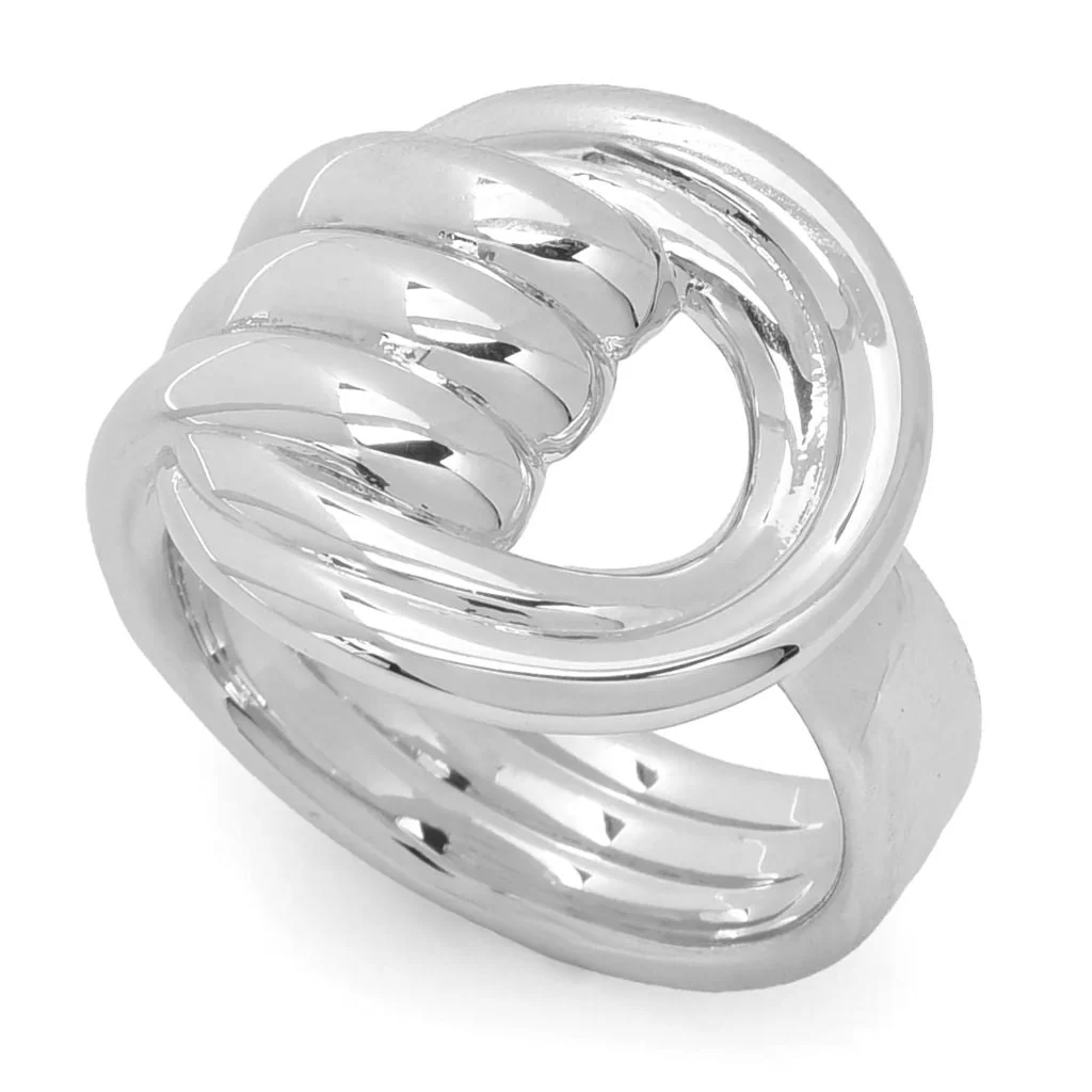 Toscana Italiana 18K Gold or Platinum Plated Triple Row Wide Band Ring - Image 4