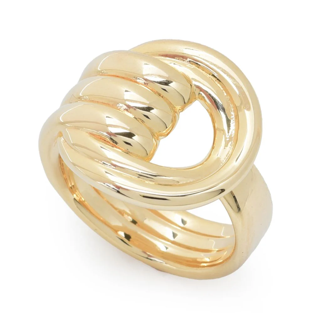 Toscana Italiana 18K Gold or Platinum Plated Triple Row Wide Band Ring - Image 6