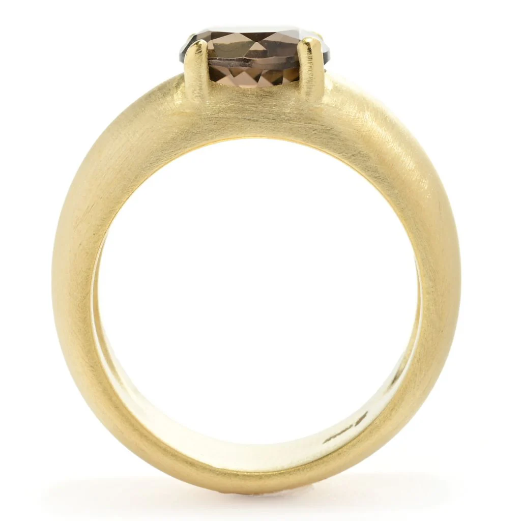 Toscana Italiana 18K Gold Plated Choice of 8mm Gem Setosa Band Ring - Image 2