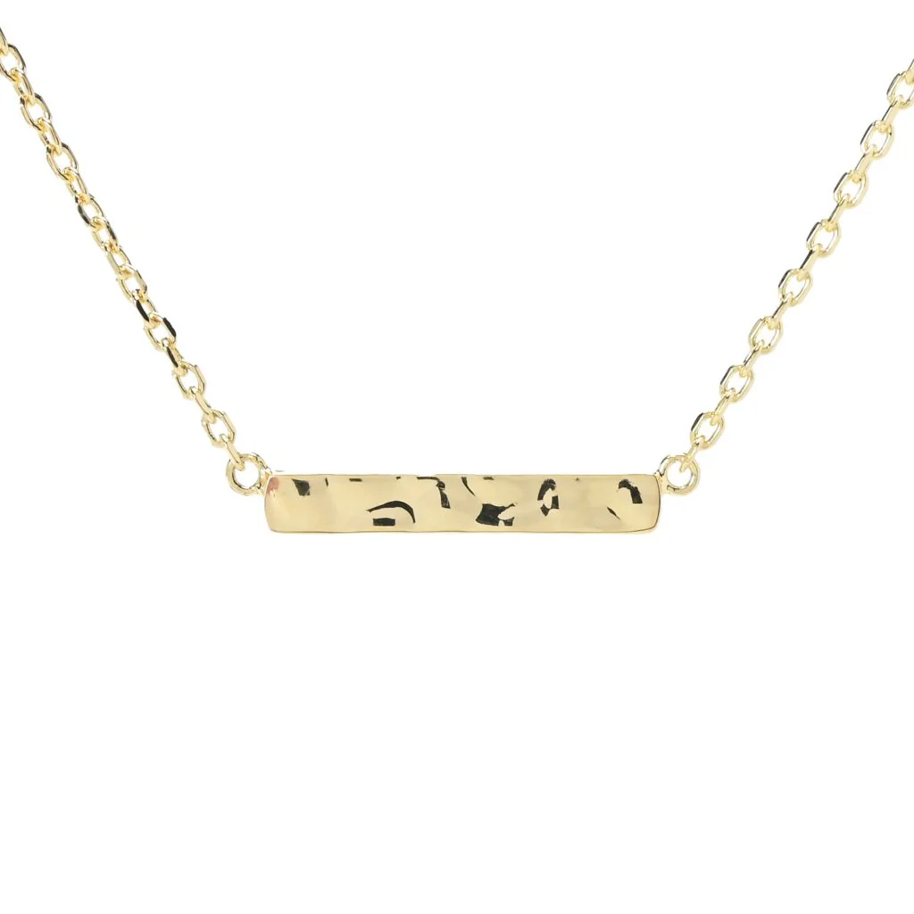 Toscana Italiana 18K Gold Plated Choice of Finish 18"+2" Bar Necklace - Image 3