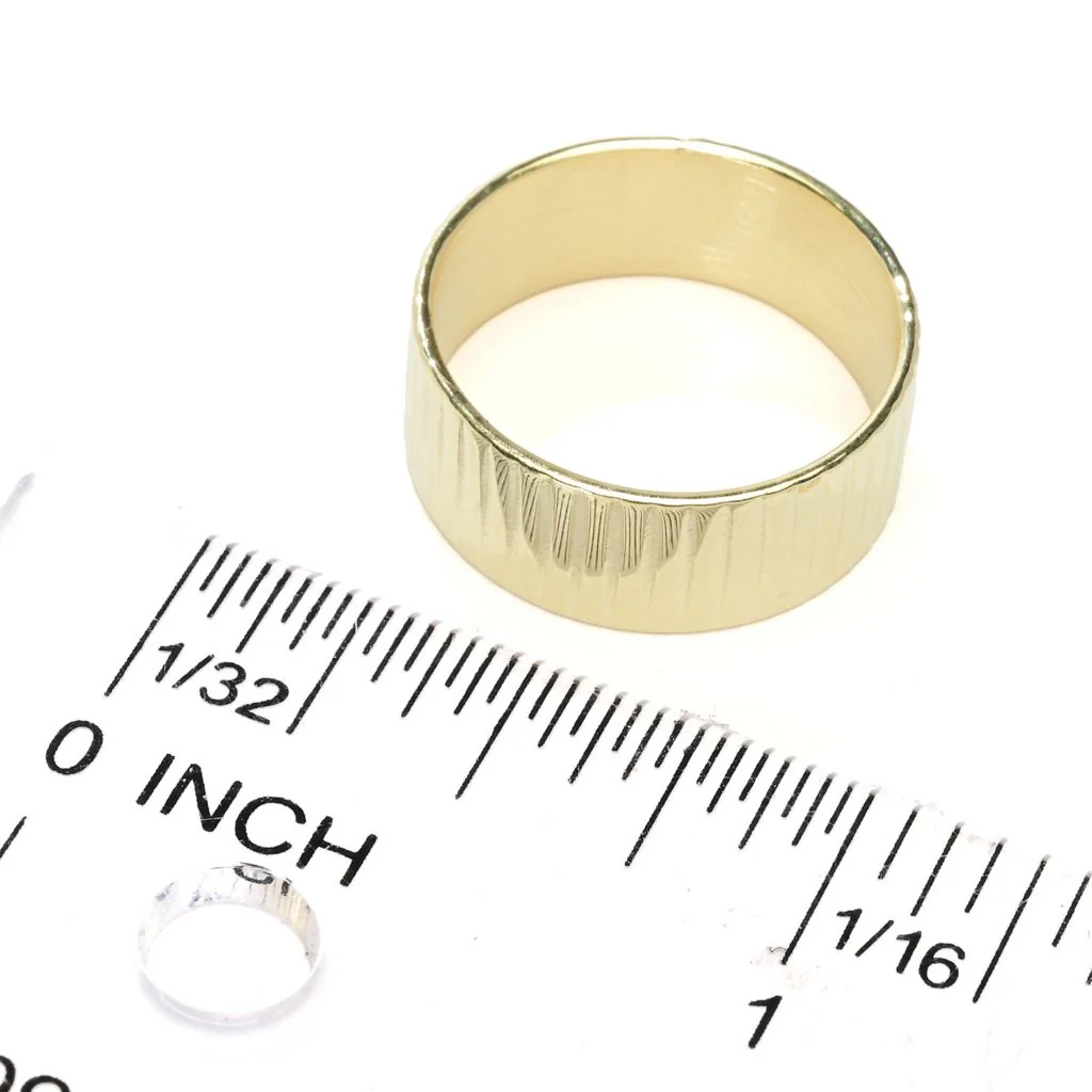Toscana Italiana 18K Gold Plated Choice of Finish Band Ring - Image 2