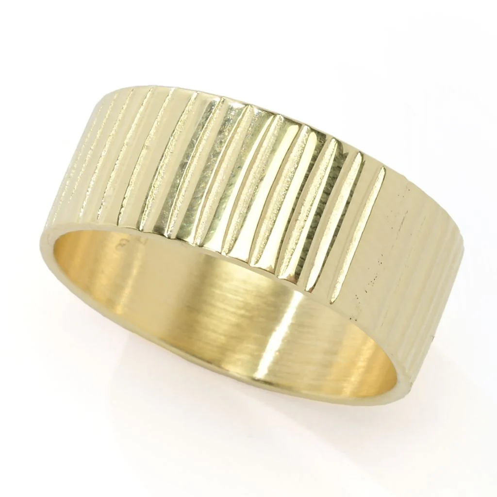 Toscana Italiana 18K Gold Plated Choice of Finish Band Ring - Image 3