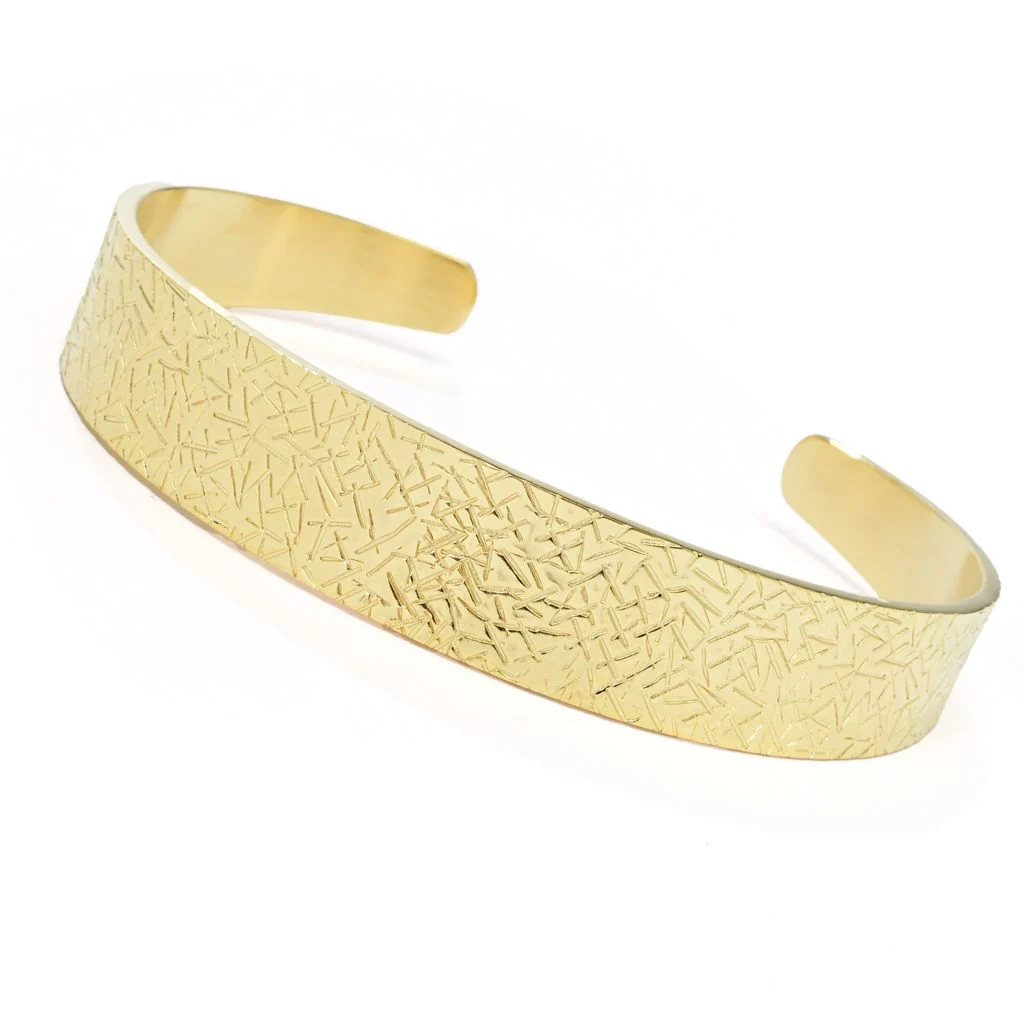 Toscana Italiana 18K Gold Plated Choice of Finish Cuff Bracelet - Image 3