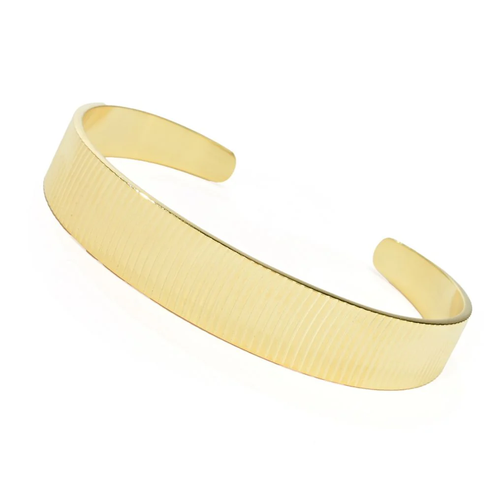 Toscana Italiana 18K Gold Plated Choice of Finish Cuff Bracelet - Image 5