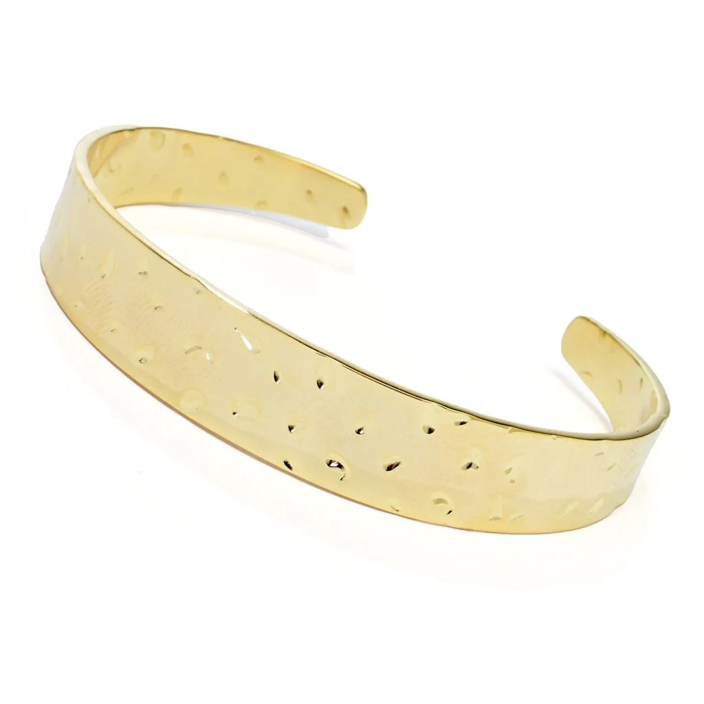 Toscana Italiana 18K Gold Plated Choice of Finish Cuff Bracelet - Image 7