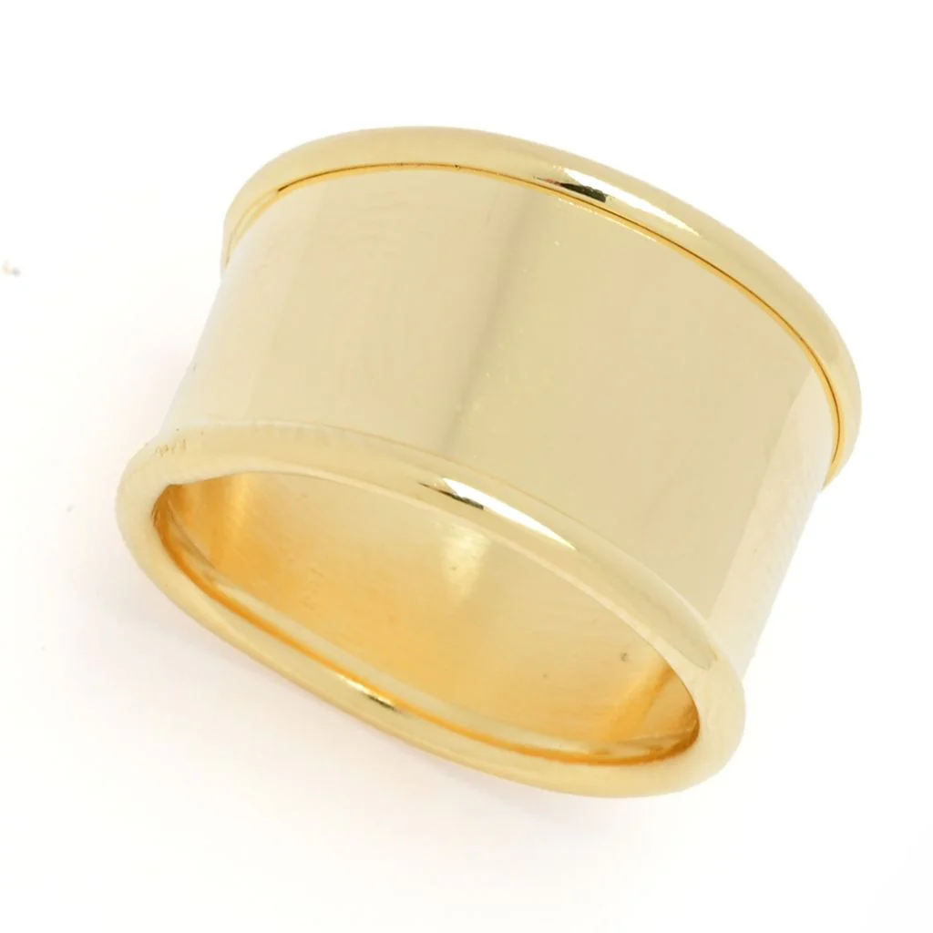 Toscana Italiana 18K Gold Plated Choice of Finish Etruscan Band Ring - Image 5