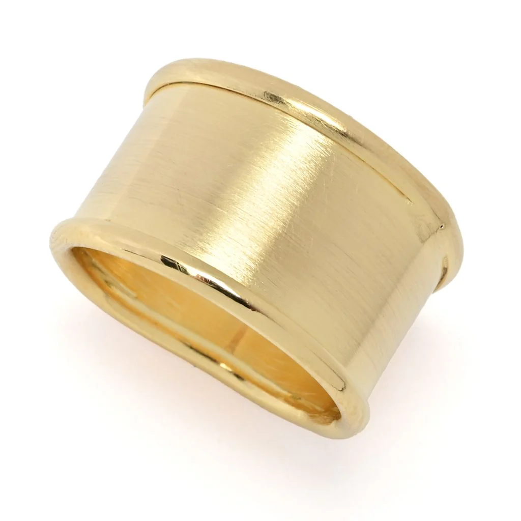 Toscana Italiana 18K Gold Plated Choice of Finish Etruscan Band Ring - Image 7