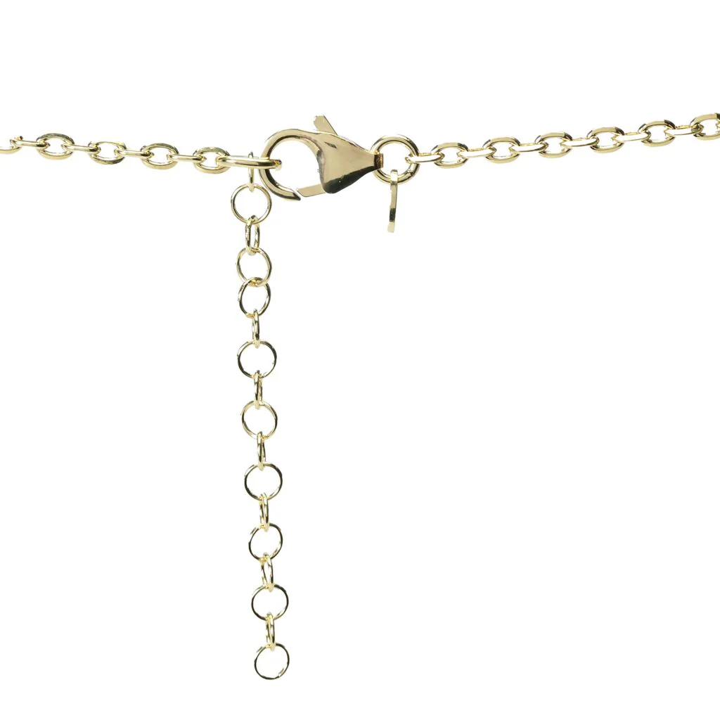 Toscana Italiana 18K Gold Plated Choice of Gem Padlock Pendant w/ Chain - Image 2