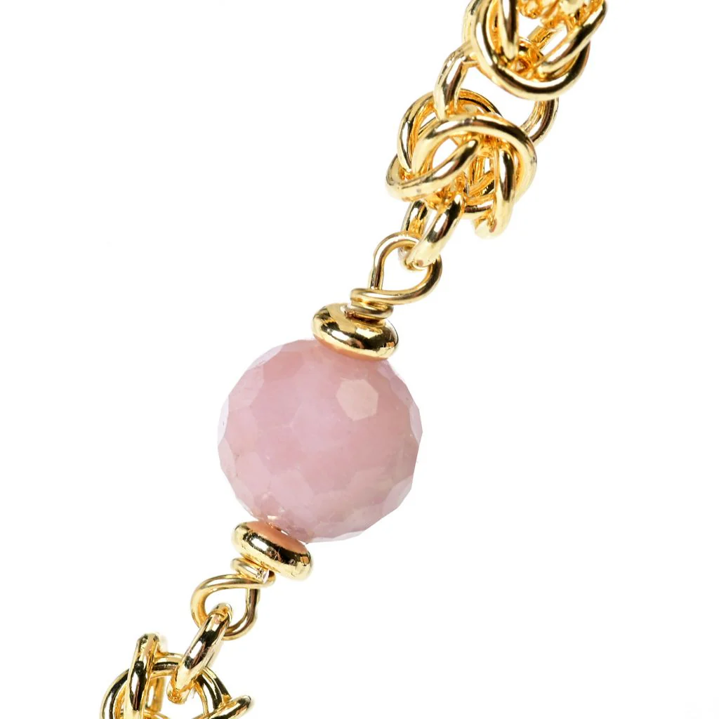 Toscana Italiana 18K Gold Plated Choice of Gem Station Byzantine Necklace - Image 2