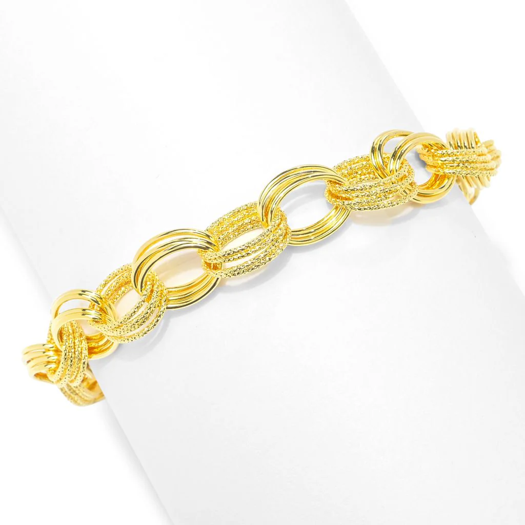 Toscana Italiana 18K Gold Plated Choice of Murano Glass Charm Bracelet - Image 2