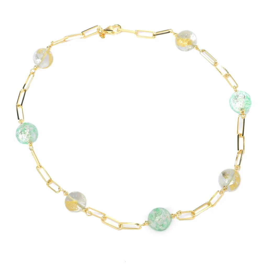 Toscana Italiana 18K Gold Plated Murano Glass Station Choice of Length Necklace - Image 2