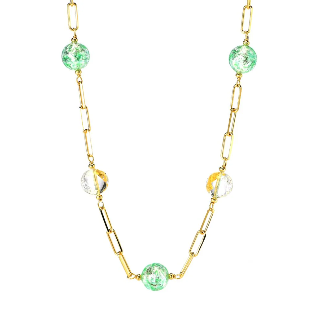 Toscana Italiana 18K Gold Plated Murano Glass Station Choice of Length Necklace - Image 3
