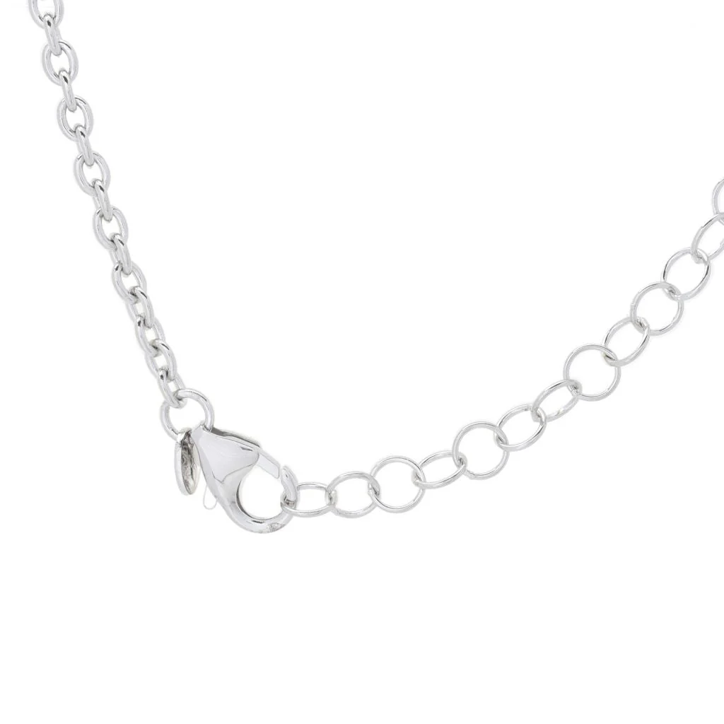 Toscana Italiana 18K Gold Plated or Platinum Plated Clover Station Necklace - Image 2