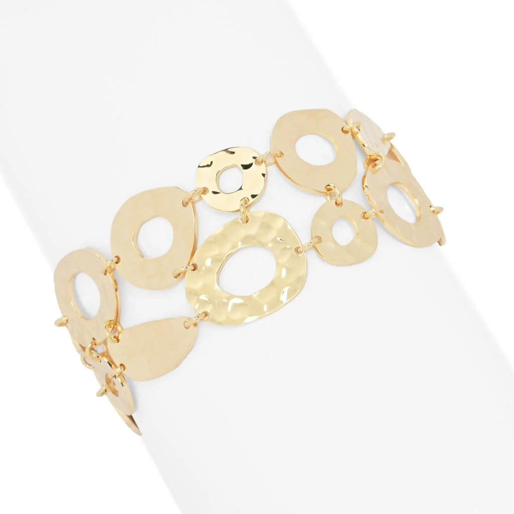 Toscana Italiana Acqua Bagnata Organic Shape Double Row Toggle Bracelet - Image 4