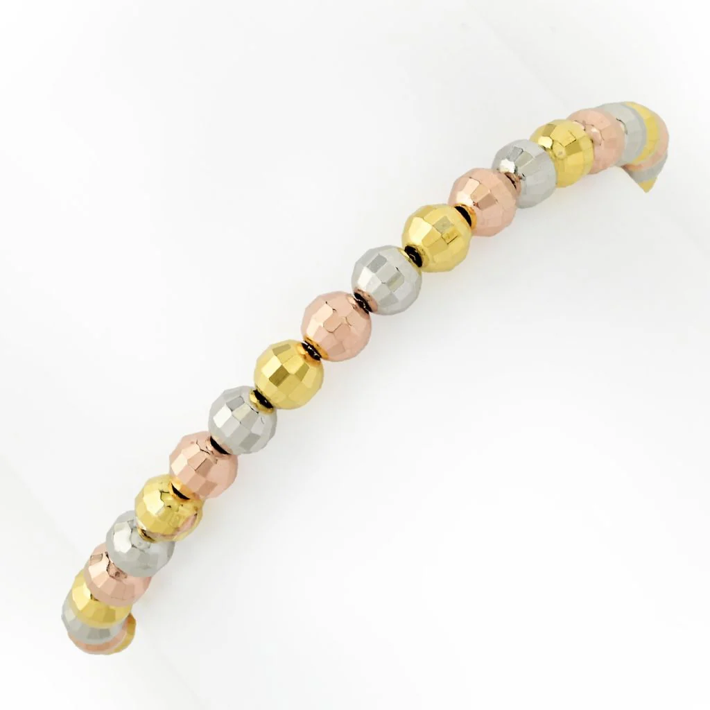 Toscana Italiana Choice of Plating "Discoteca" 6mm Bead Adjustable Bracelet - Image 3
