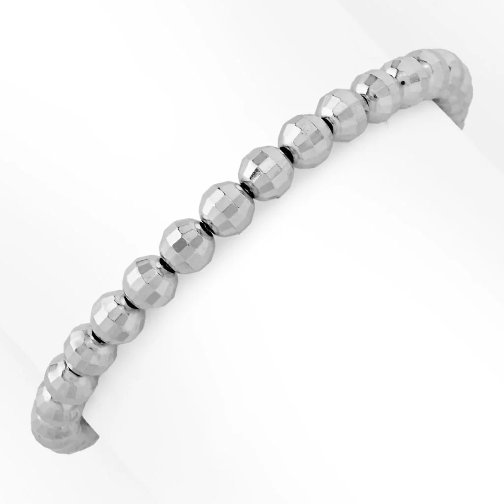 Toscana Italiana Choice of Plating "Discoteca" 6mm Bead Adjustable Bracelet - Image 4