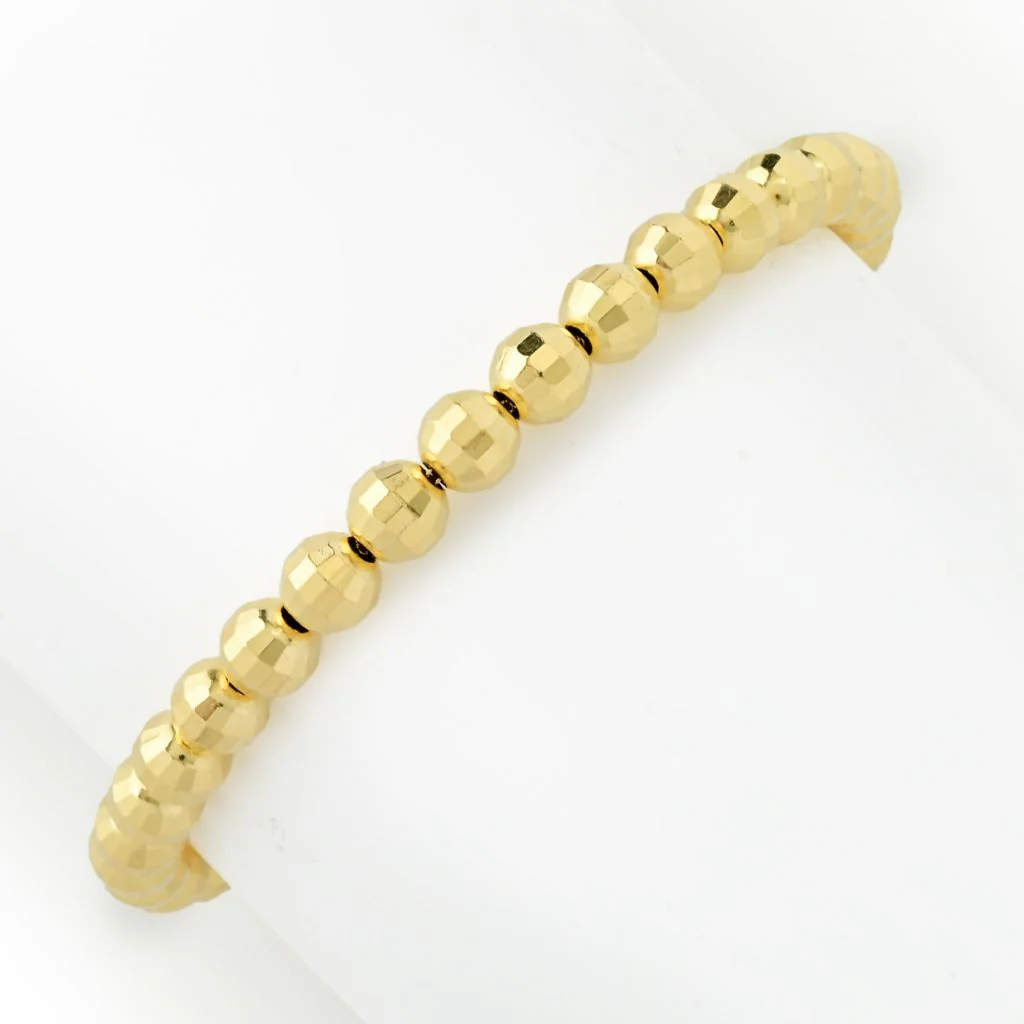 Toscana Italiana Choice of Plating "Discoteca" 6mm Bead Adjustable Bracelet - Image 5
