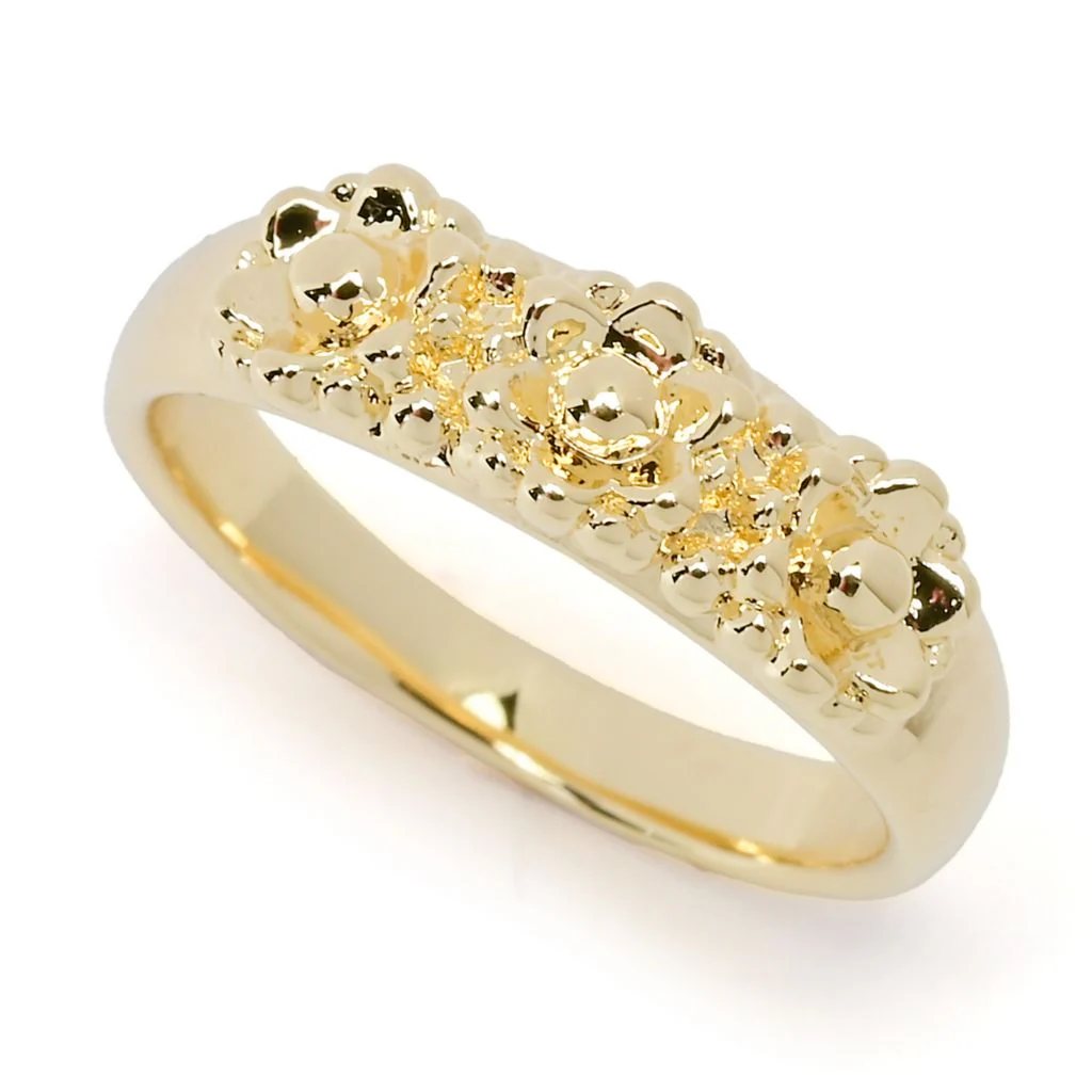 Toscana Italiana Choice of Platinum Plated or Gold Plated Flower Design Ring - Image 4
