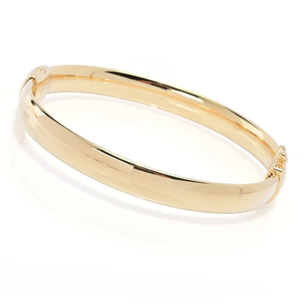Toscana Italiana Choice of Size 8mm Bombe Tubing Hinged Bangle Bracelet - Image 5
