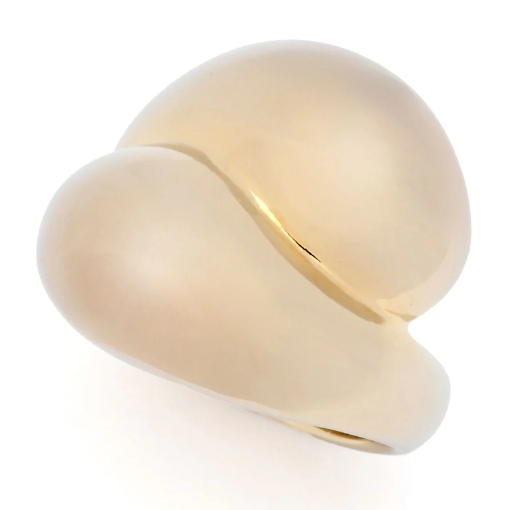 Toscana Italiana Gold or Platinum Plated Electroform Polished Bypass Ring - Image 3