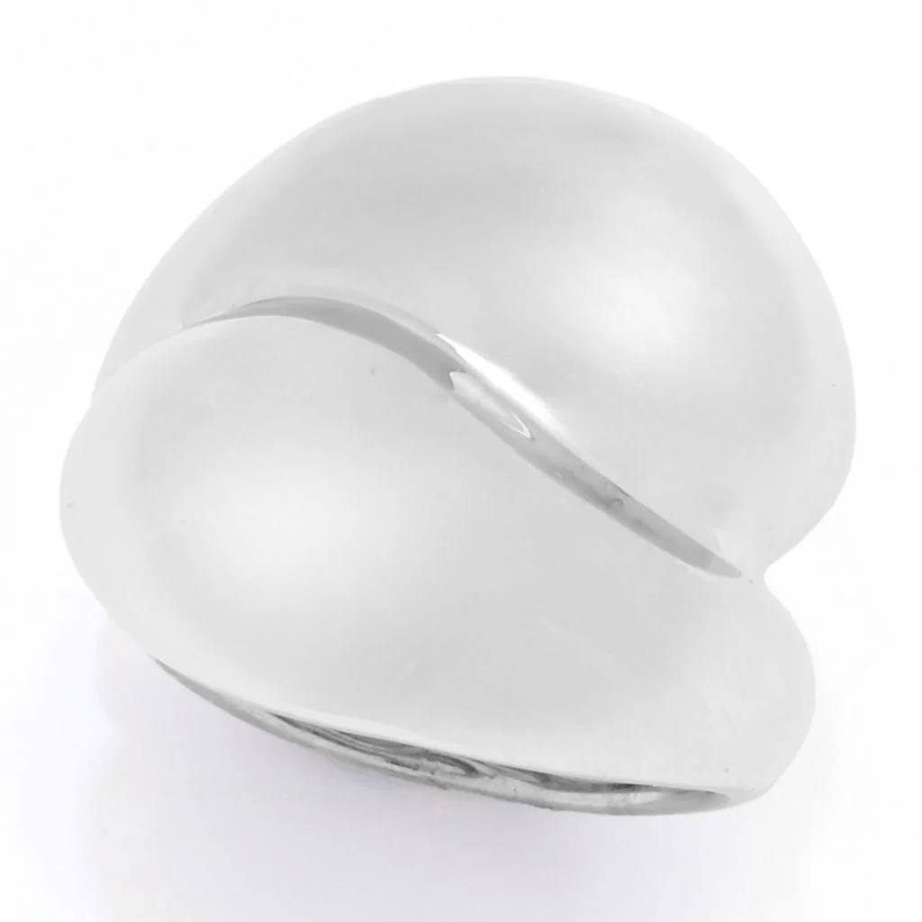 Toscana Italiana Gold or Platinum Plated Electroform Polished Bypass Ring - Image 7