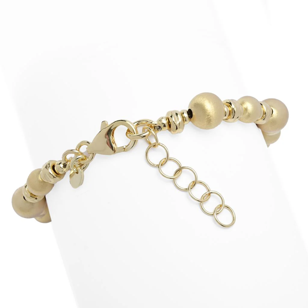 Toscana Italiana Setosa Martellato Bead & Hammered Rondelle Bracelet - Image 2