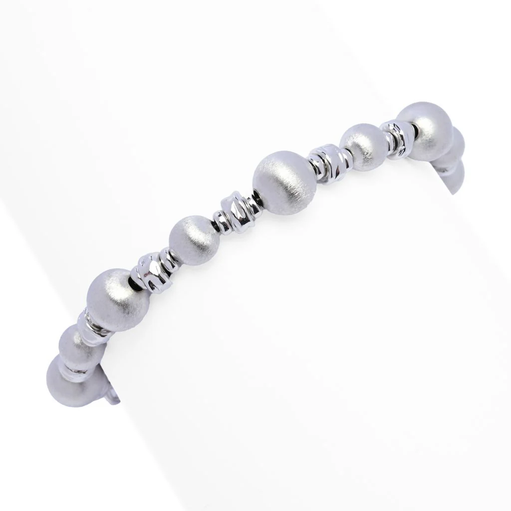 Toscana Italiana Setosa Martellato Bead & Hammered Rondelle Bracelet - Image 4
