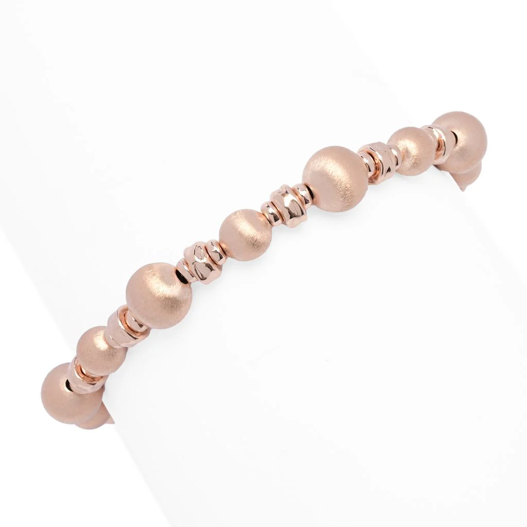 Toscana Italiana Setosa Martellato Bead & Hammered Rondelle Bracelet - Image 5